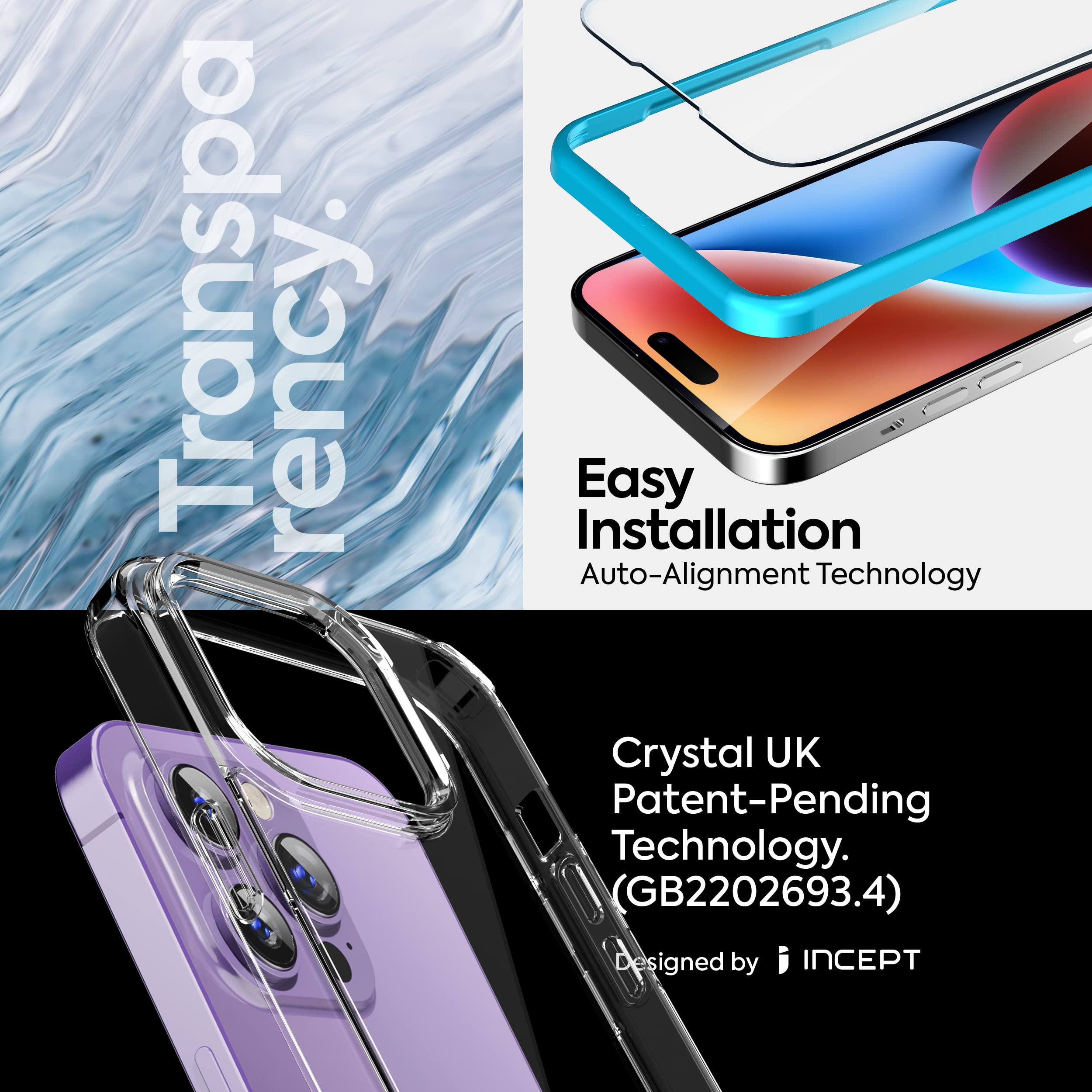 Incept 3 in 1 per iPhone 14 Plus 6,7 pollici Custodia