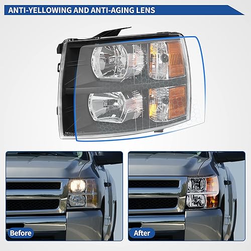 Miniatura 111 de oEdRo Faros delanteros compatibles con Ford F150 / 06-08 Lincoln Mark LT Pickup 2004, 2005, 2006, 2007, 2008, Ford F150 / 06-08 Lincoln Mark LT OE