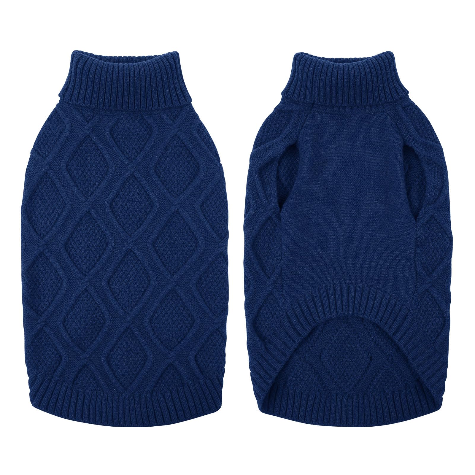 KONVINIT Dog Jumper Turtleneck Sleeveless Small Dog Sweater Winter Elastic — image 1