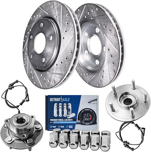 Miniatura 50 de Detroit Axle - Rotores de freno delantero para Mazda CX-5 2016-2024, Mazda 6 2019-2021, reemplazo de rotores de freno de disco