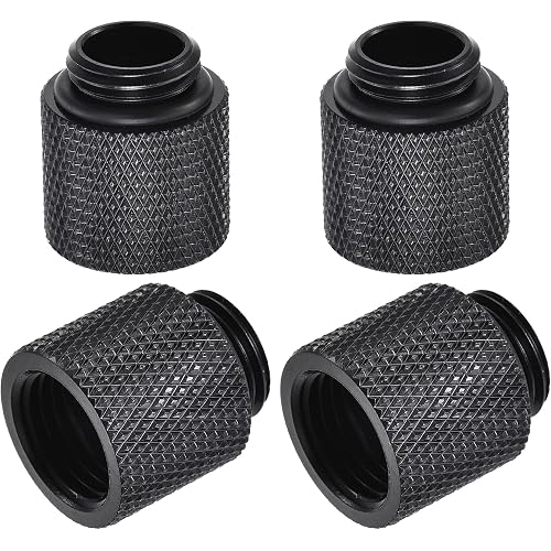 uxcell Male to Female Extender Fitting G1/4 x 15mm for PC Water Cooling System Black 4pcs