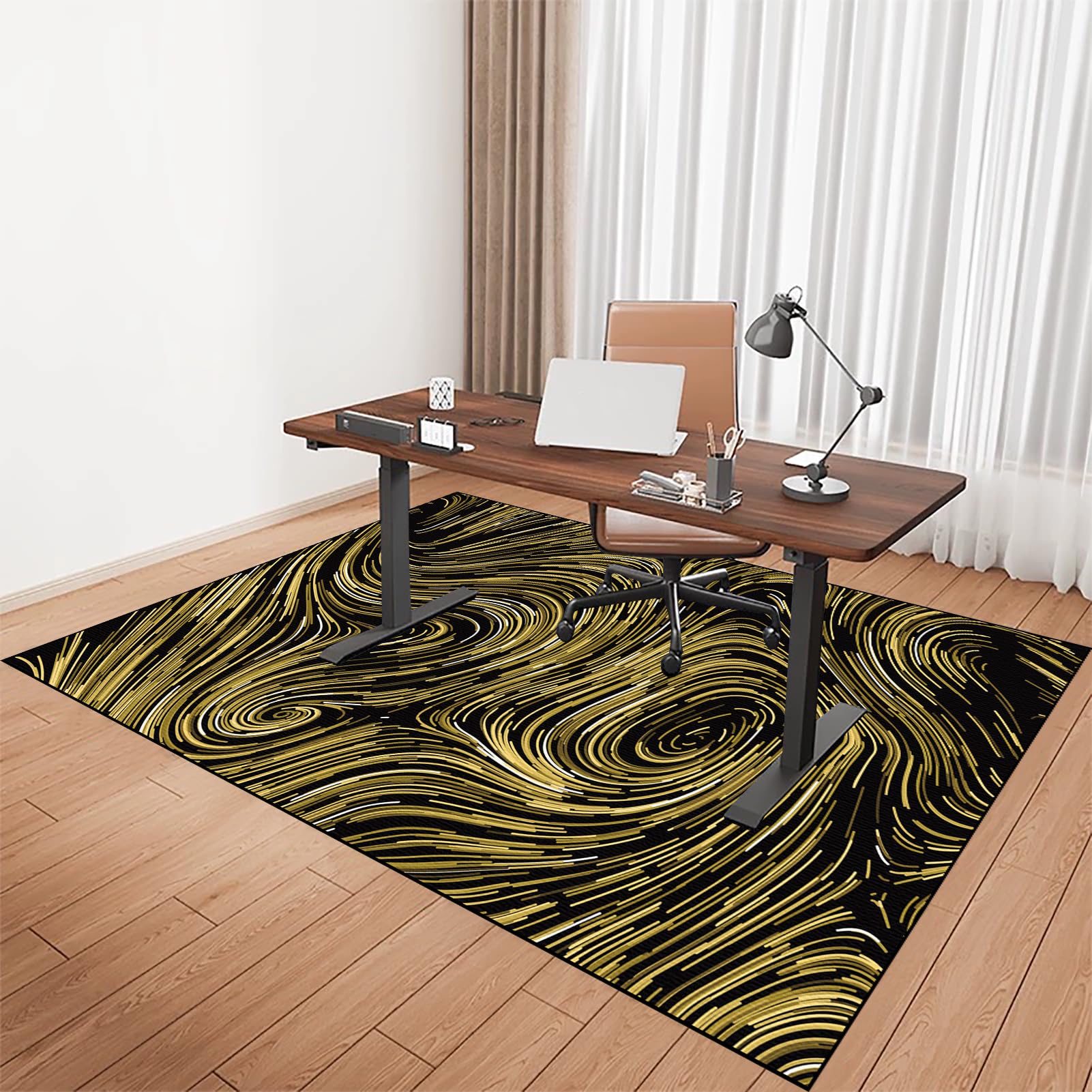 Schreibtischstuhl Unterlage 200 x 300 cm | Bürostuhl Matte | Bodenschutzmatte Bürostuhlunterlage Gaming Teppich | Bodenschutz Bürostuhl Teppichschoner für Hartböden | Parkett | Laminat | Teppichboden