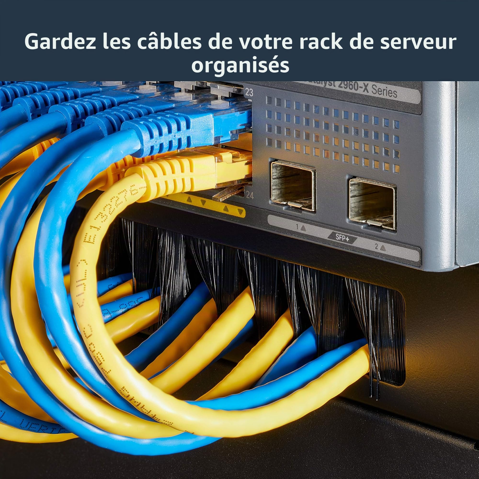 StarTech Panneau Câbles à Brosse 1U Horizontal, Rack 19", Acier (CMBRUSH1U)