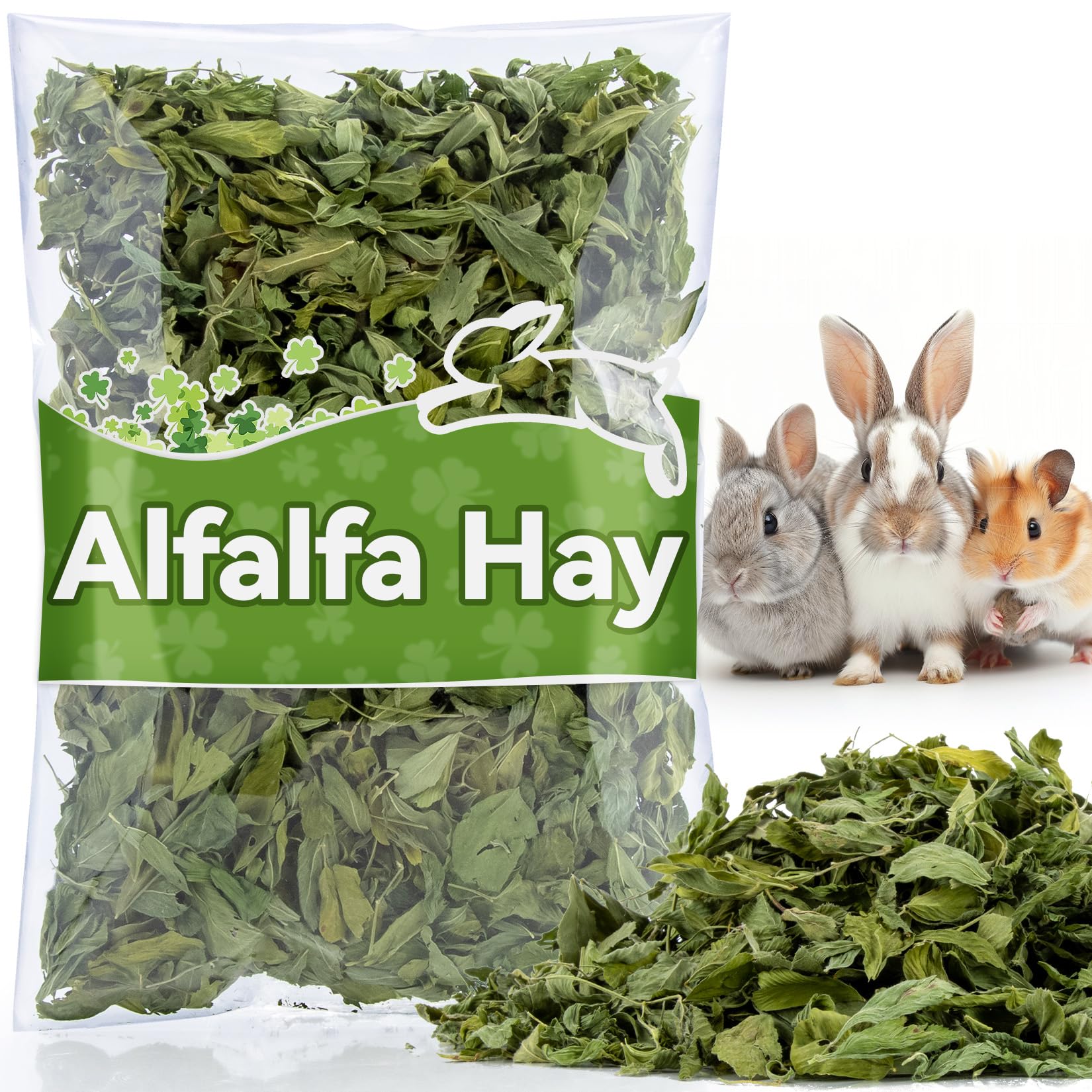 MAQIHAN Natural Alfalfa Hay for Rabbits - Dried Organic Chinchilla Guinea Pig Tender Hay for Young, Pregnant or Nursing Small Pets for Rabbit Food for Small Animals 7.58 oz