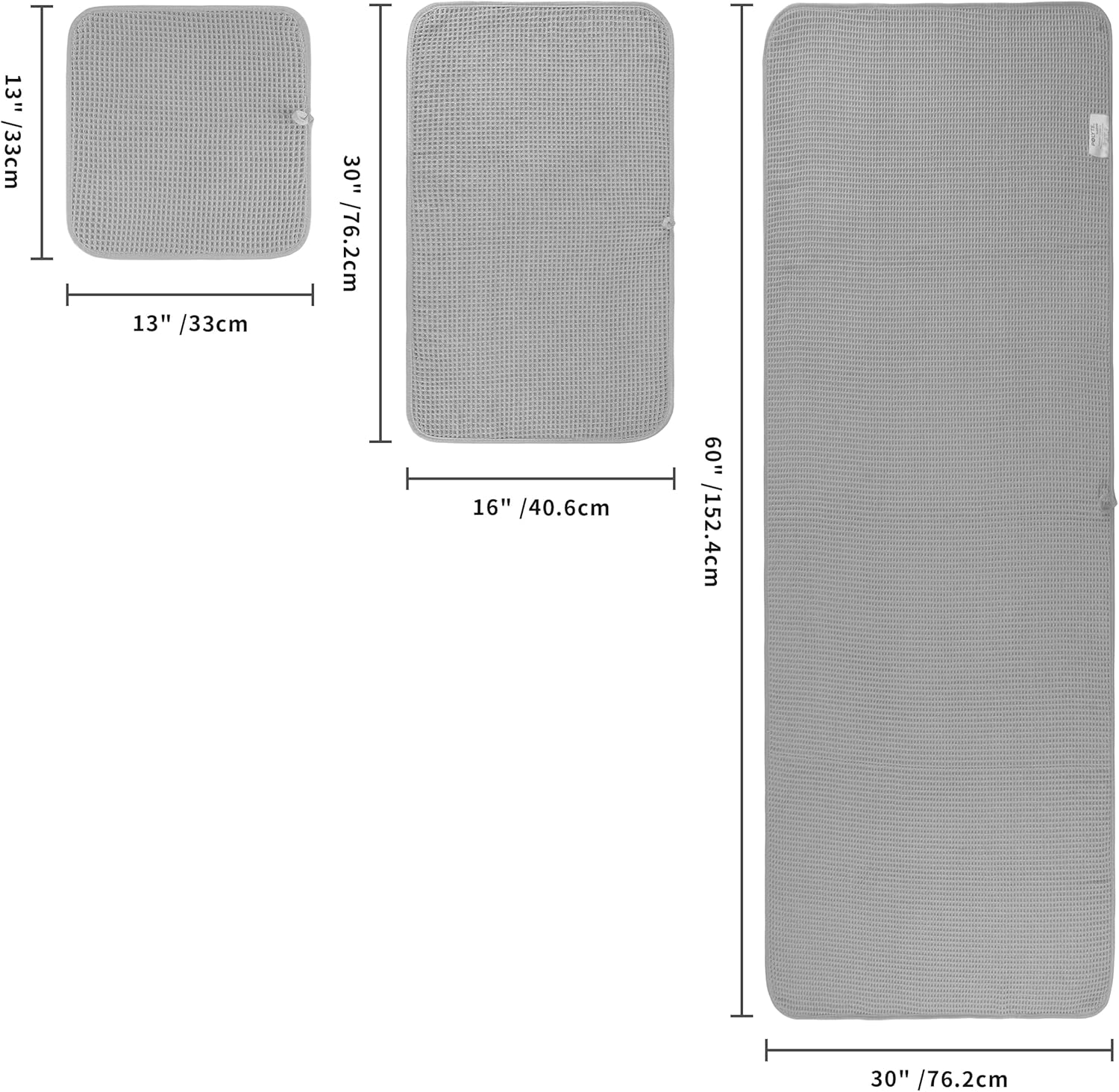 POLYTE 430 GSM Microfiber Quick Dry Lint Free Oversize Bath Towel Set, 6 Piece (Waffle Weave) - Image 2