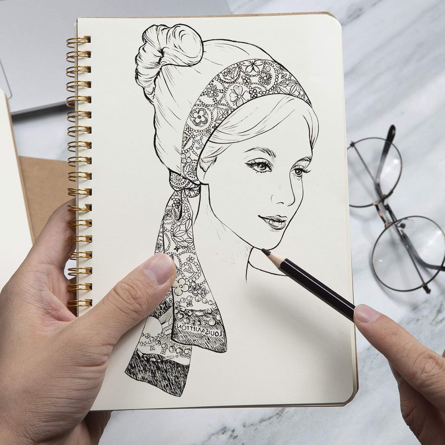 Buy Wodasi A5 Spiral Notepad 5 Set, Sketchbooks, A5 Blank Notebook