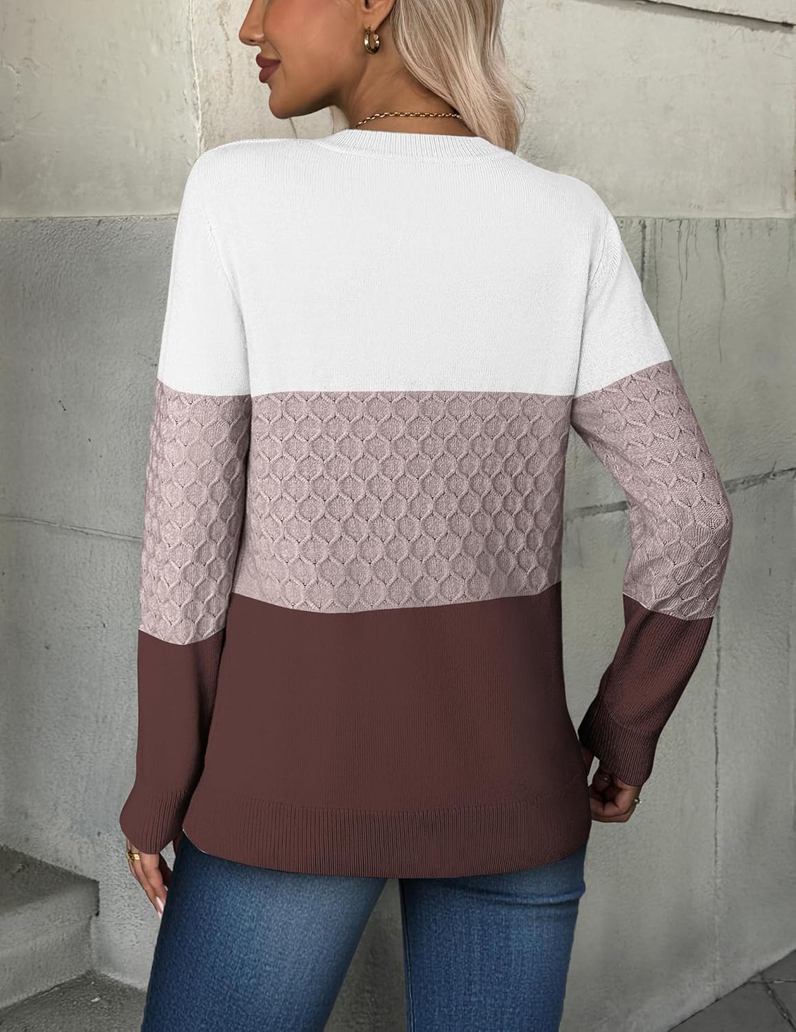 ZEAGOO Womens Sweaters Long Sleeve Tops Crew Neck Knit Pullover Sweaters Fall Fashion 2026 Dressy Casual Basic Clothes - Image 3