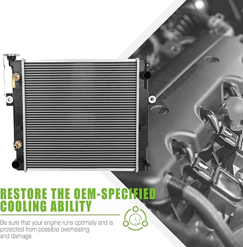 Vista 468 de SCITOO Reemplazo completo del radiador de aluminio para 1993-1998 para Toyota para T100 2.7L 3.0L 3.4L 2090 Radiador