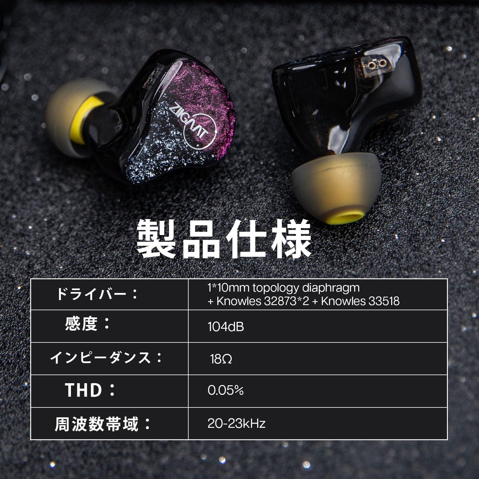 Amazon.co.jp: Linsoul ZiiGaat Odysseyハイブリッド型(3BA+1DD