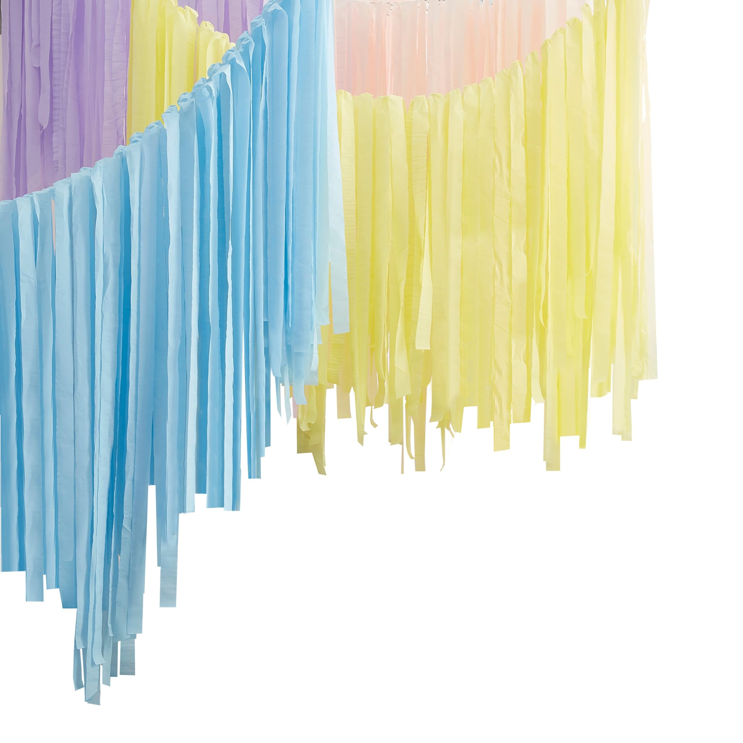 Ginger RayPastel Rainbow Paper Streamer Ceiling Party Decoration Kit