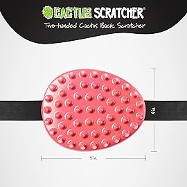 Cactus Scratcher Original Back Scratcher - 2-Sided Back Scratching Tool for Hard-to-Reach Area, Durable 45 Strap with Ball Handles for Towel Like Operation, Universal Gifts for Men and Women, Pink