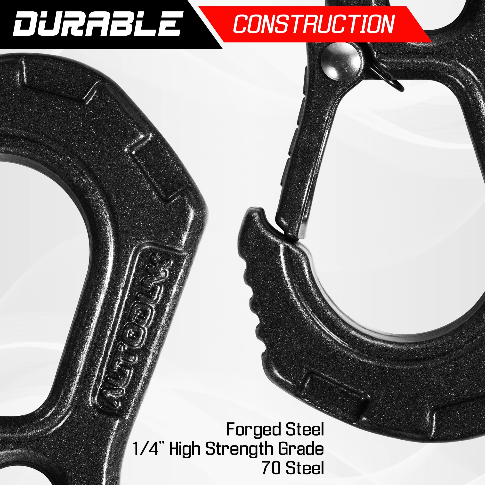 Kit cavo verricello sintetico 1/4 x 50 piedi 1000 libbre linea corda verricello nero con custodia protettiva+tappo in gomma + gancio verricello + cinghia di sicurezza per ATV UTV SUV