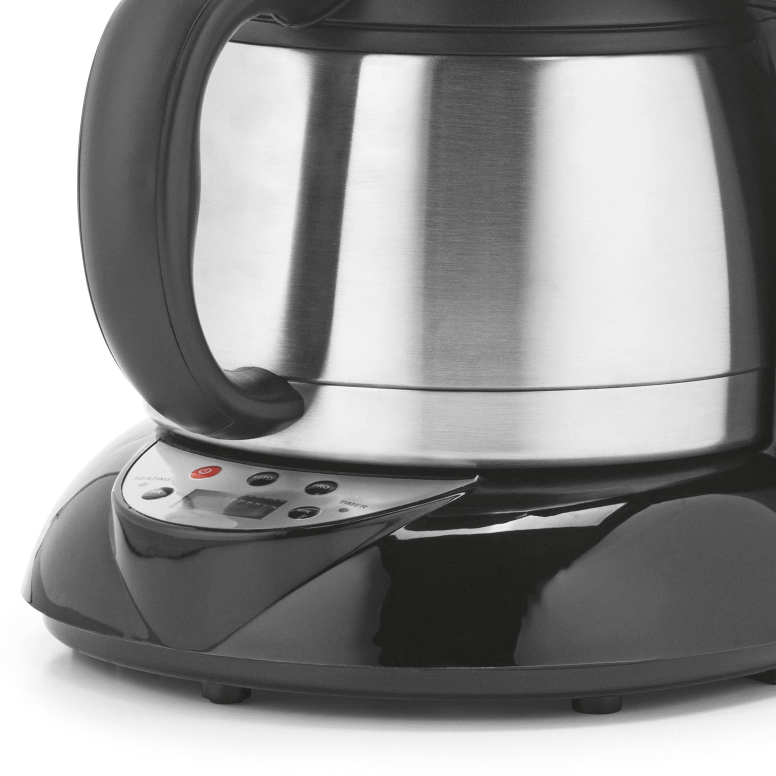 Petra Macchina da Caffe Filtro – 1L Macchina per Caffe Americano, Caraffa in Acciaio Inox, Display Digitale, Controllo della Forza del Caffe Compatibile con Caffè Macinato, 800W, PT6162VDE