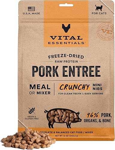 Vista 21 de Vital Essentials Comida para Gatos de Pollo Crudo Liofilizado en Harina o Mezclador, Trocitos Crujientes, 8 oz
