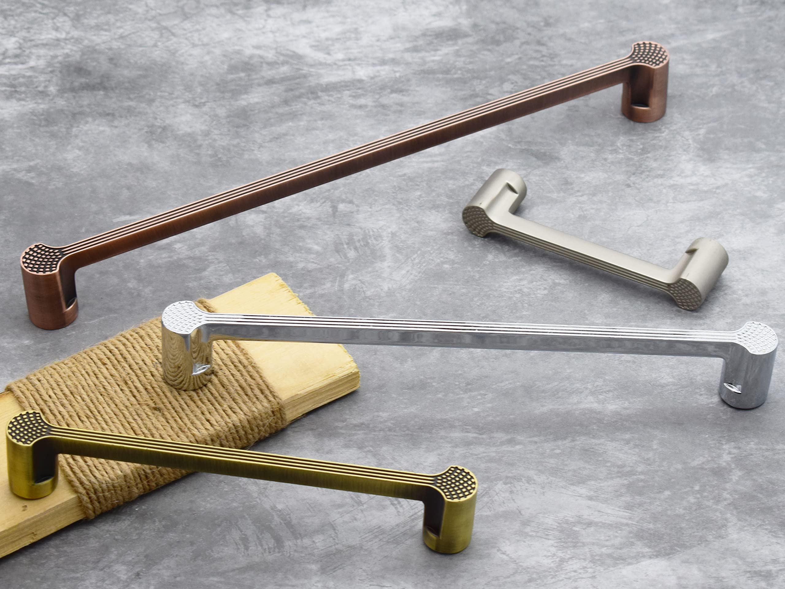 RAB Handle Zinc, for Door, Window, Drawer/Cabinet/Wardrobe, Kitchen and Office, Furniture Handle (Code:- Hand DND, Finish:- Copper Antique, Size:- 160mm, Pack of 1 PCS) 3