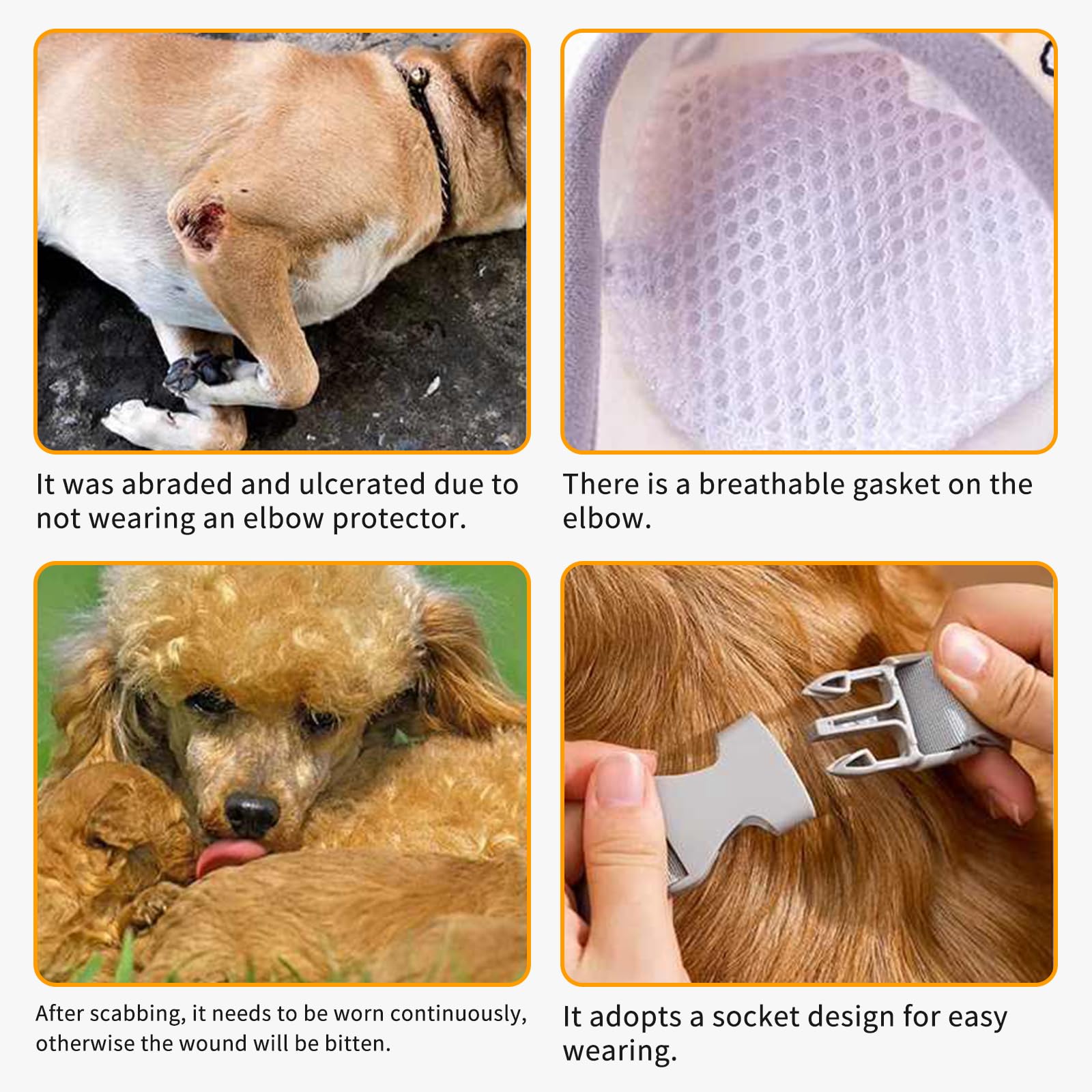 technodry Dog Leg Protectors, Soft Velvet Dog Sleeve for Elbow & Joint Support - Image 3
