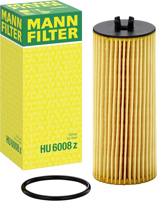 Filtro de óleo de cartucho MANN-FILTER HU 6008 z para Mercedes-Benz AMG GT, C AMG, CLA45 AMG, E63 AMG S, G, GL, Maybach GLS600 e SL55/SL63 AMG – 1 unidade