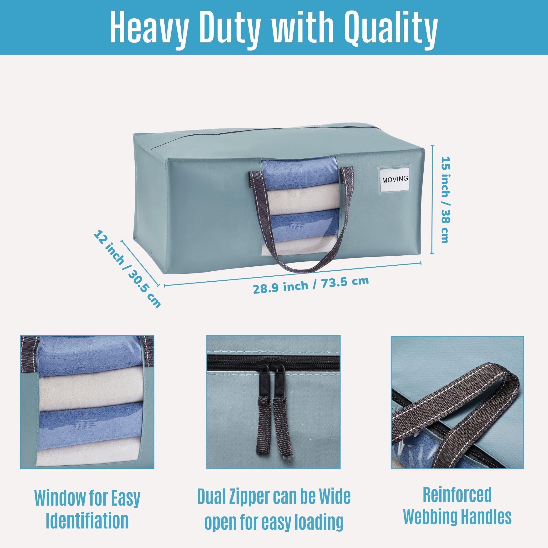 Lot De 6 Sacs De Déménagement WORKPRO Extra Larges – Robustes, Avec Sangles De Sac à Dos – Neufs