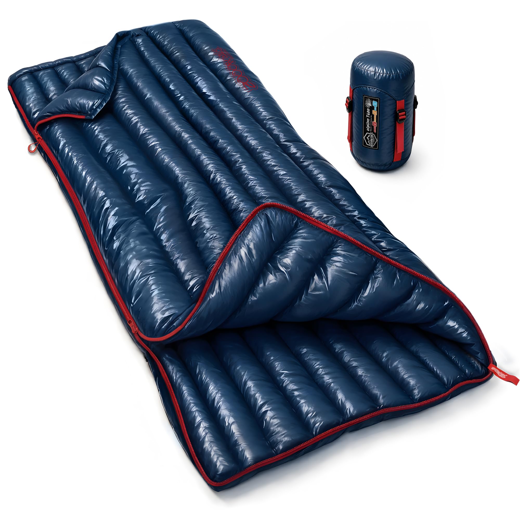 ZOOOBELIVES Ultralight Backpacking 32-50F Down Sleeping Bag - 27oz Ultra Compact 650 Fill Power Envelope Sleeping Bag for Hiking, Camping and Backcountry, Lightweight and Compressible ââ‚¬â€œ Alplive T400-image-16