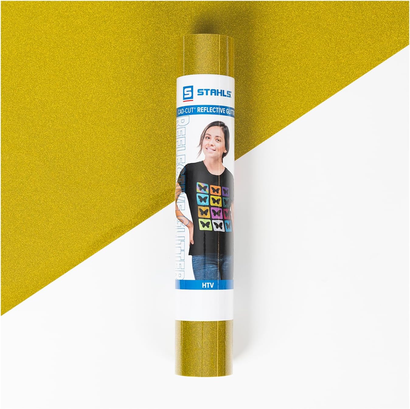 Stahls’ Sparkling Reflective Special Effect HTV – CAD-Cut Reflective Glitter Heat Transfer Vinyl - 12” x 12ft - Great for Cotton, Polyester, & Blends – Lab-Tested for 50+ Washes – Purple