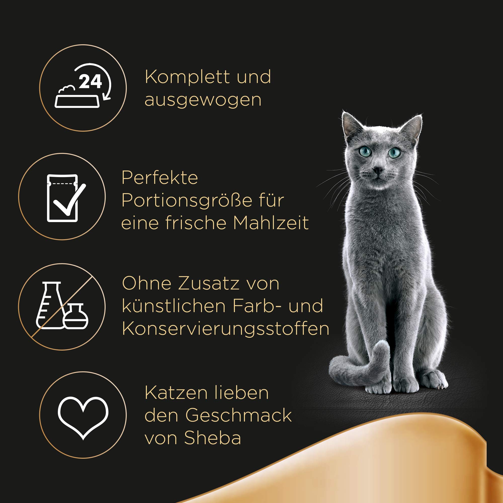 Sheba Fresh & Fine Katzenfutter Feine Vielfalt, 72 Beutel (72 x 50 g)