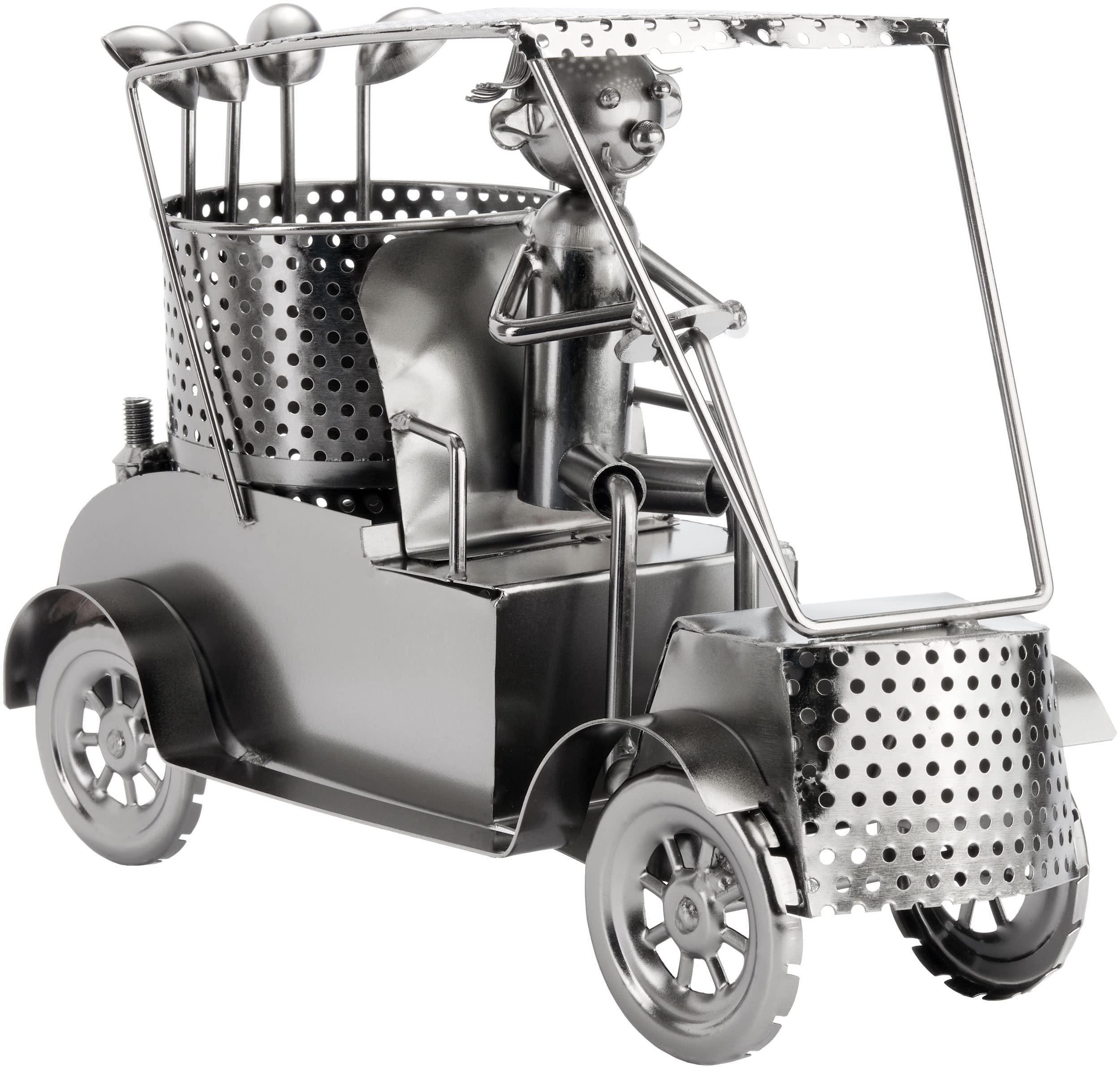 BRUBAKER Uchwyt na butelkę wina metalowa rzeźba do wózka golfowego