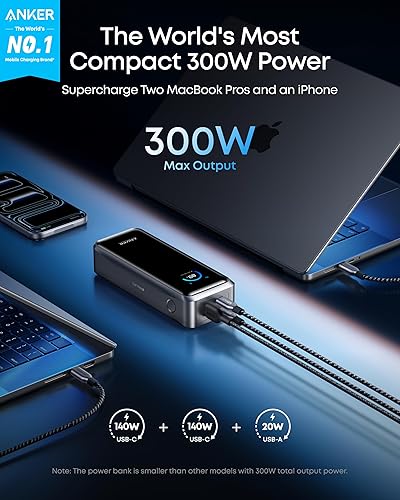Miniatura 7 de Anker Banco de energía para laptop, cargador portátil de 25,000 mAh y batería PD (paquete)