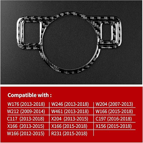 Miniatura 6 de Fibra de carbono, para accesorios Mercedes Benz, adhesivo para botón del interruptor de los faros para Mercedes Benz A, B, C, E, G, Clase CLA, GLA,