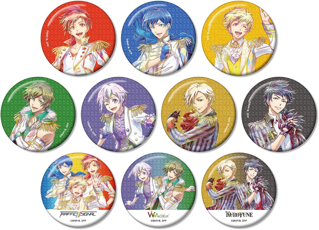 Dorifes!R Trading Ani Art Glitter Tin Badge Box of 10