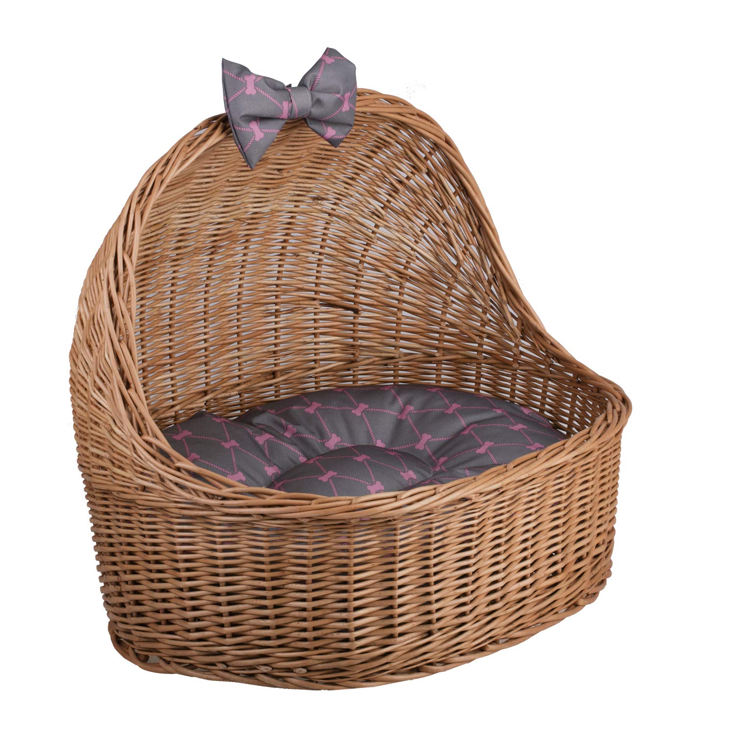 Panier pour chien rose e-wicker24 contre les allergies