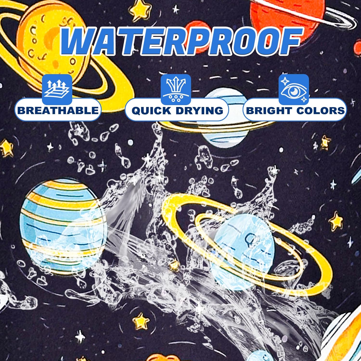 Galaxy Planet Laundry Basket Oxford Cloth Universe Laundry Hamper With Handle Foldable Portable Clothes Storage Basket 18.9 X 16.5 Inch Storage Bag For Laundry Room/Bathroom/Bedroom/Dormitories