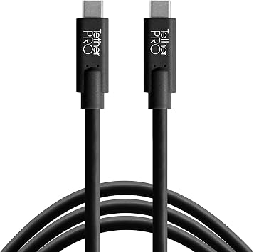 TetherPro USB-C to USB-C, 5Gbps Gen 1, 15 4.6m, Non-Reflective Black