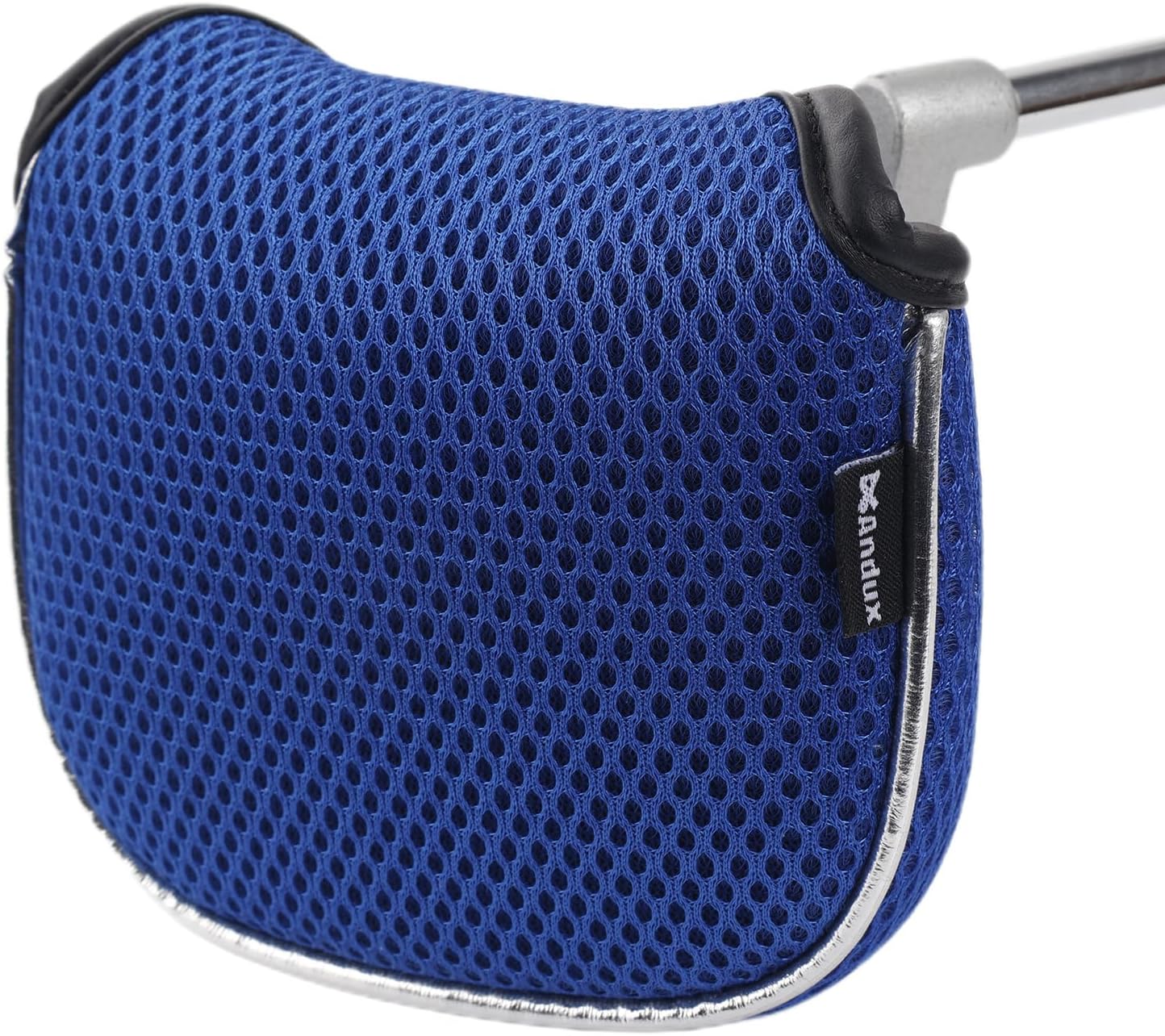 Andux Mesh Heel-Shafted Mallet Putter Cover Golf Putter Head Covers Blue, Square MT/TG14