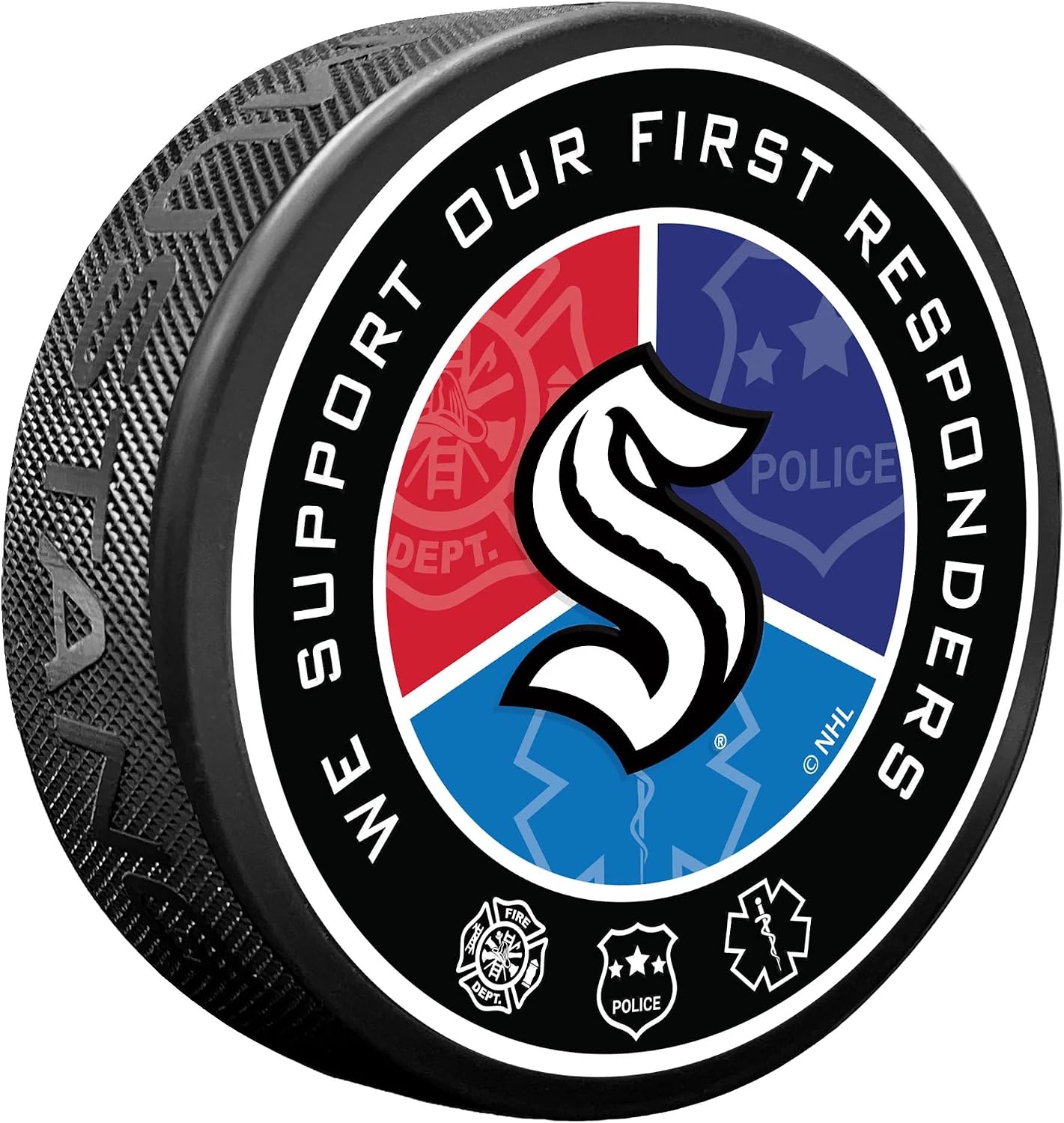 Sports Decor Seattle Kraken Puck - First Responder