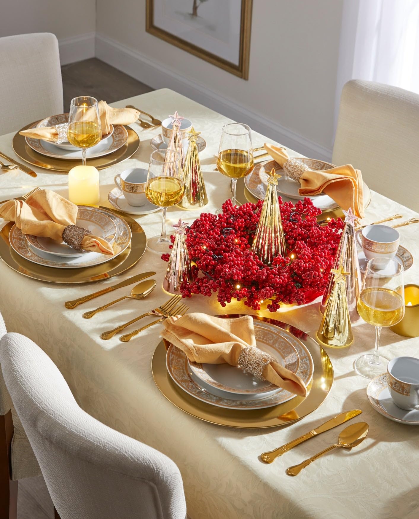 英国製　【MEDICI】デザートプレート 8枚 Amazon.com | BrylaneHome 40 Piece Medici Porcelain Dinnerware Set