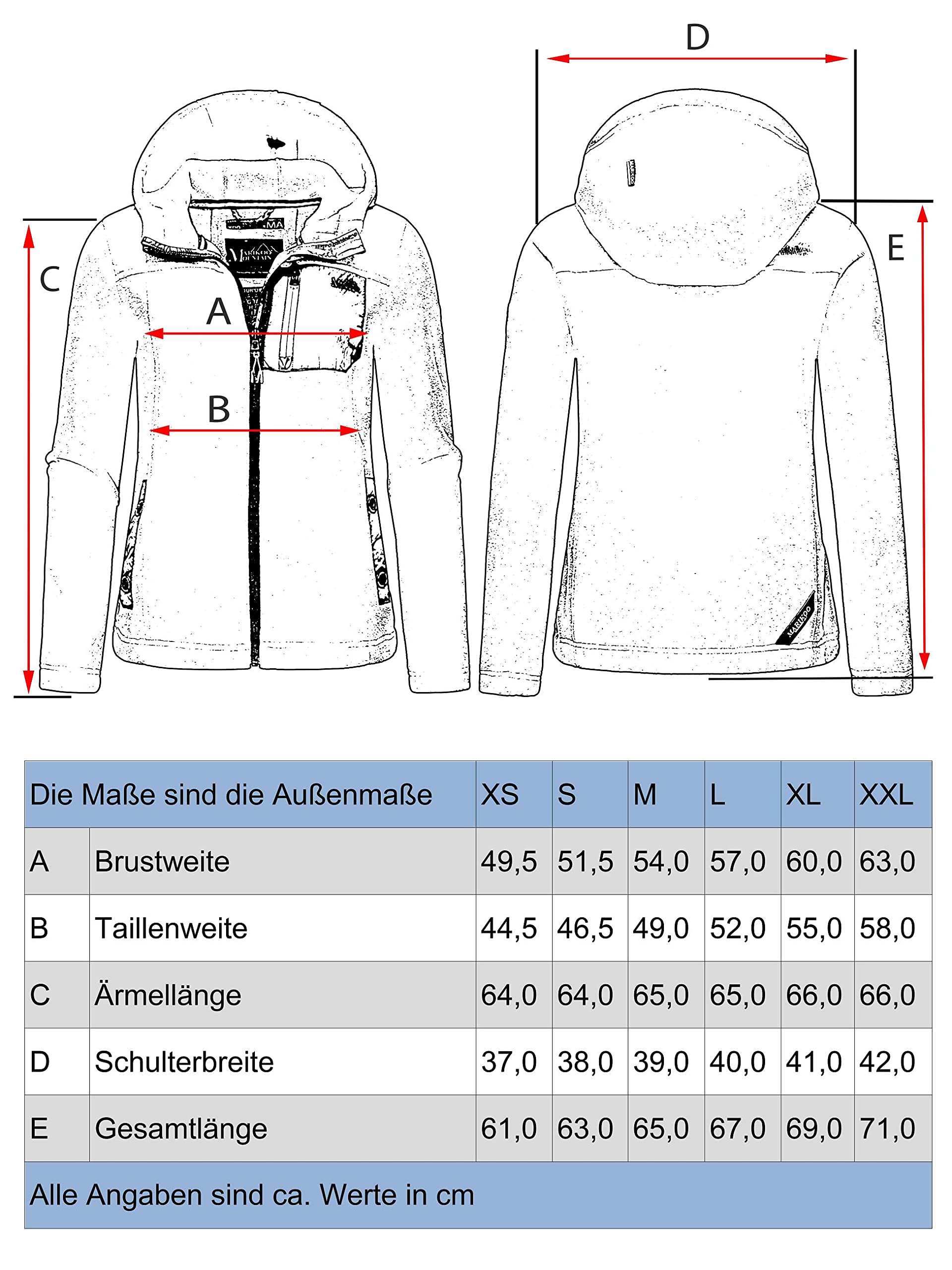 MARIKOO Chaqueta de forro polar para mujer con capucha Mount Iwaki XS-XXL