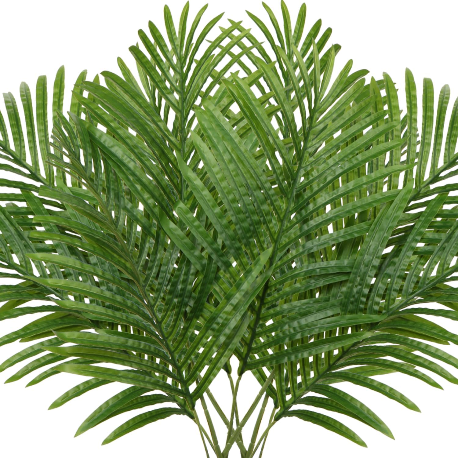 ‼️ONLY 6 PCS‼️ Large Artificial Palm Leaves Palm Fronds Tropical Leaves Areca Palm Branches Palm Leaves with Stem Palm Tree Leaves Faux Palm Leaves for Floral Arrangement Fake Leaves Palm Leaf Decor