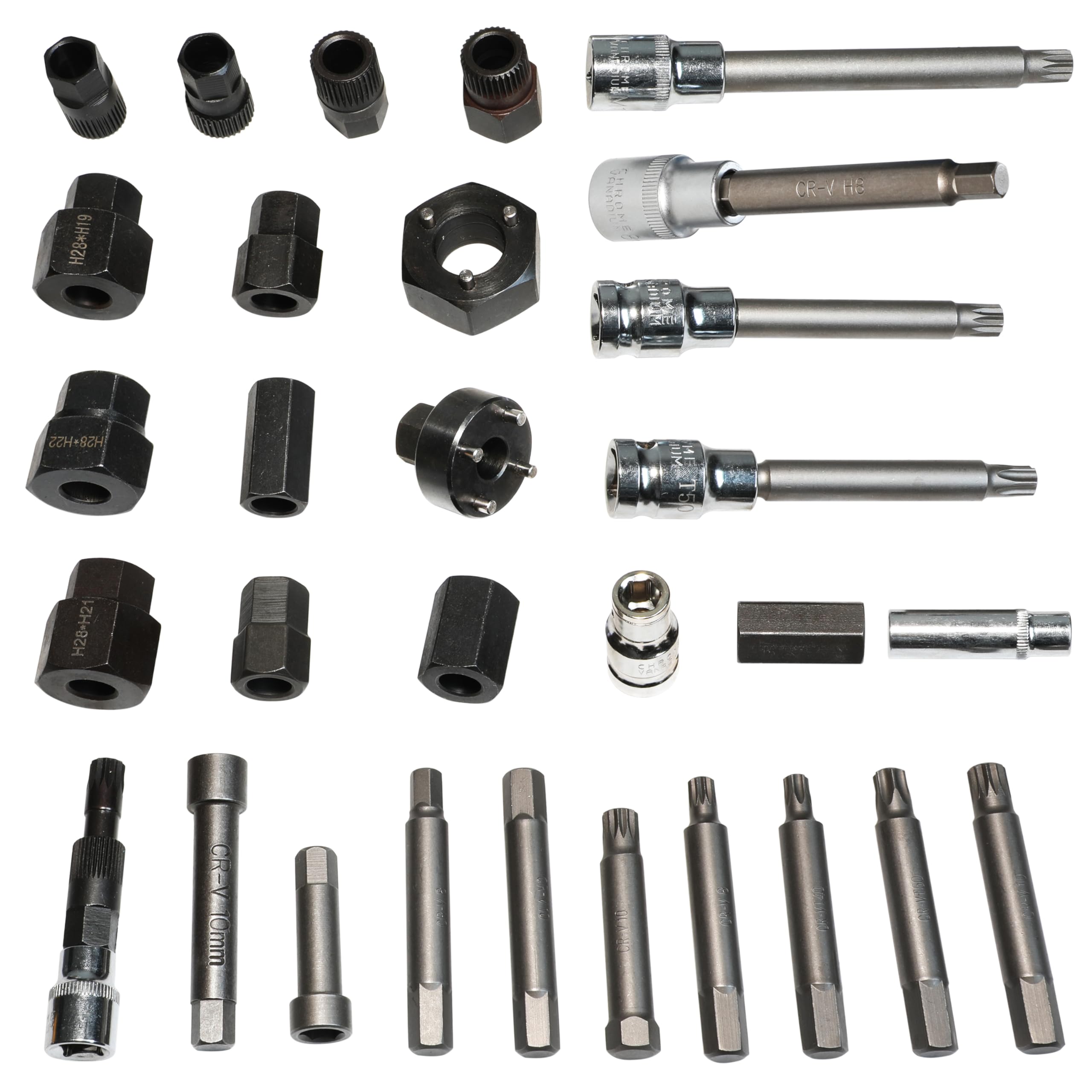 Jeu d’outils pour alternateur Kit d'outils d'installation de poulie d'alternateur de 30 pièces