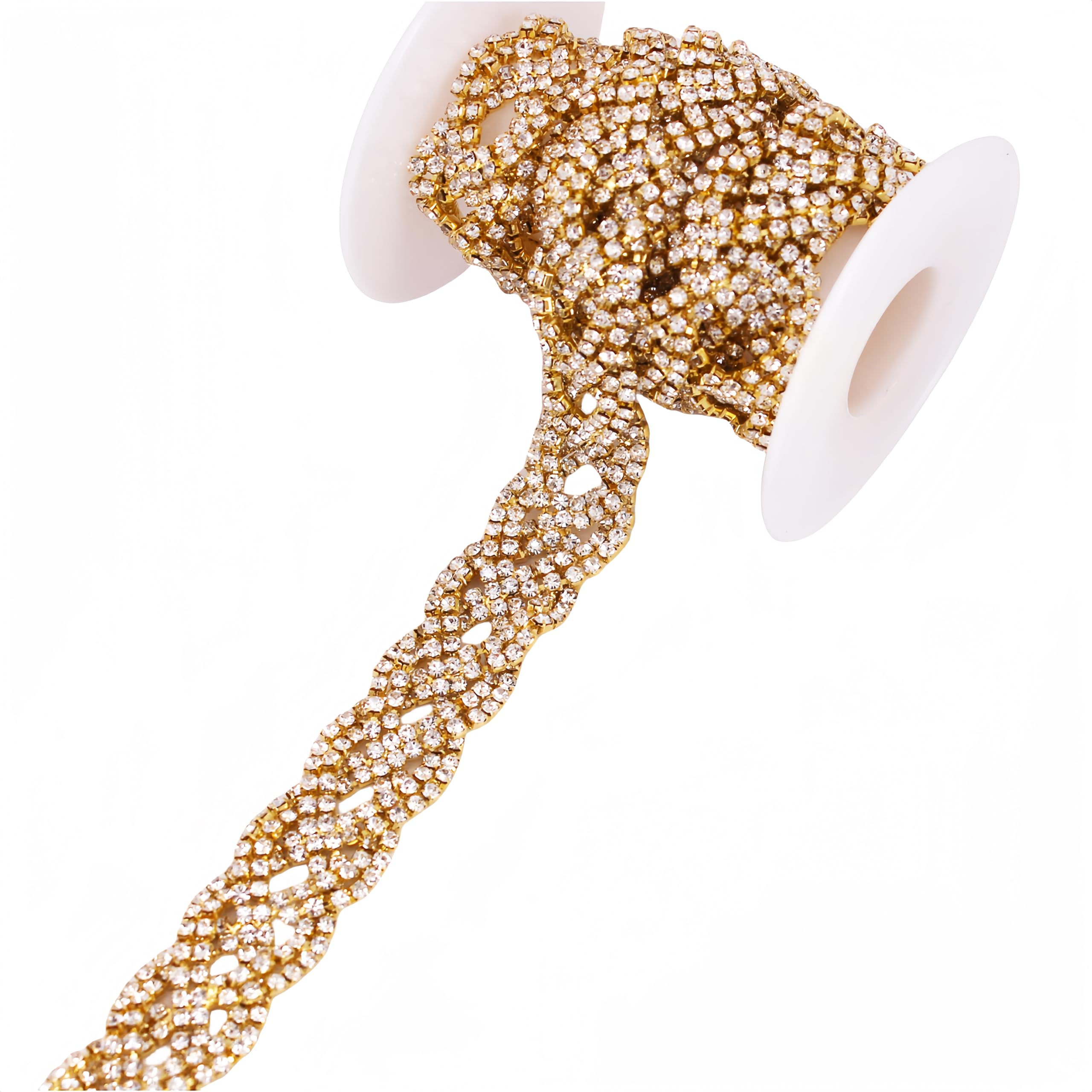 Ruban de chaîne en métal et strass pour sublimer une robe de soirée ou customiser vos chaussures