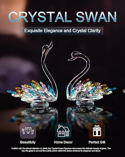 Miniatura 2 de Regalos de cristal para el día de la madre, figuras de cisne de cristal, decoración del hogar, regalos para mujeres, mamá, cumpleaños de 6.5