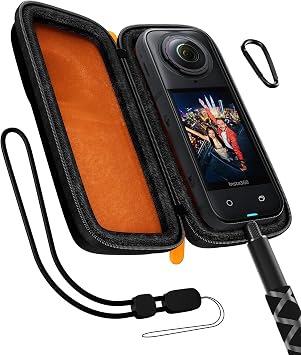 ProCase Compatible Carrying Case for Insta 360 X4/X5 Protective Cover for Insta 360 X5/X4 Compatible Slim Portable Waterproof Dustproof Action Camera Accessories