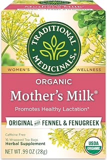 Traditional Medicinals Organic Mother’s Milk Herbal Tea, Promotes Healthy Lactation, (Pack of 1) - 16 Tea Bags