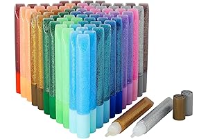 Kaleidoscopic Glitter Glue Pens for Shimmering Fabric Art