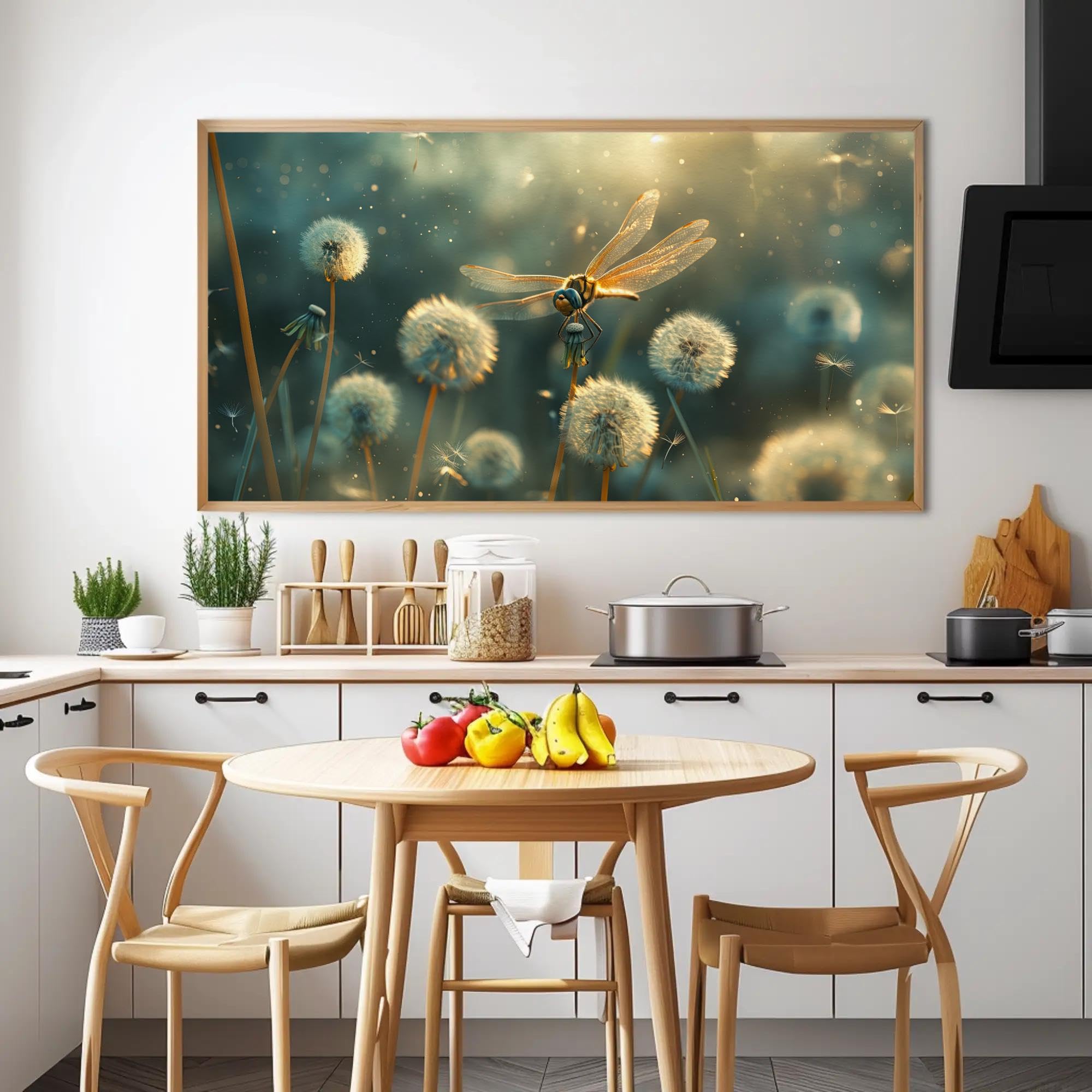 Tableau de salon moderne et toile imprimée libellule 40x80cm - 8