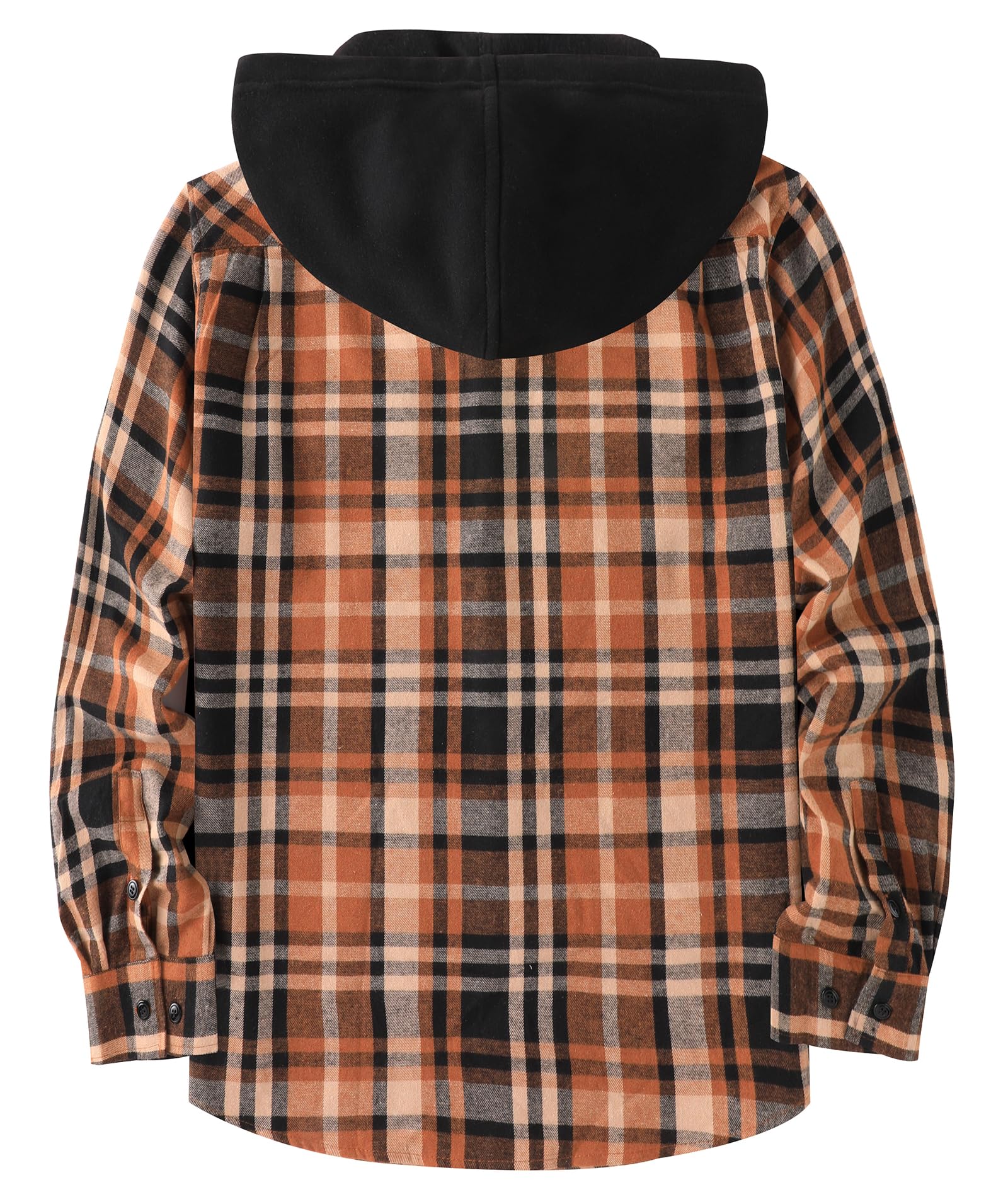 onedog Camicia Uomo Camicia in Flanella Uomo Camicia a Quadri Casual Camicia da Caccia Uomo Camicia con Cappuccio Uomo Camicia a Quadri Maniche Lunghe con Due Tasche sul Petto