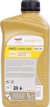 TotalEnergies Ineo Long Life 0W-30 Full Synthetic Motor Oil - Advanced Protection with Age Resistance Technology, Extended Life Oil for European Vehicles - 1 Liter