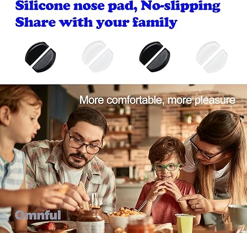 Miniatura 6 de Almohadillas de nariz para gafas, 0.079 pulgadas de grosor, almohadillas antideslizantes de silicona adhesivas suaves con respaldo súper adhesivo,