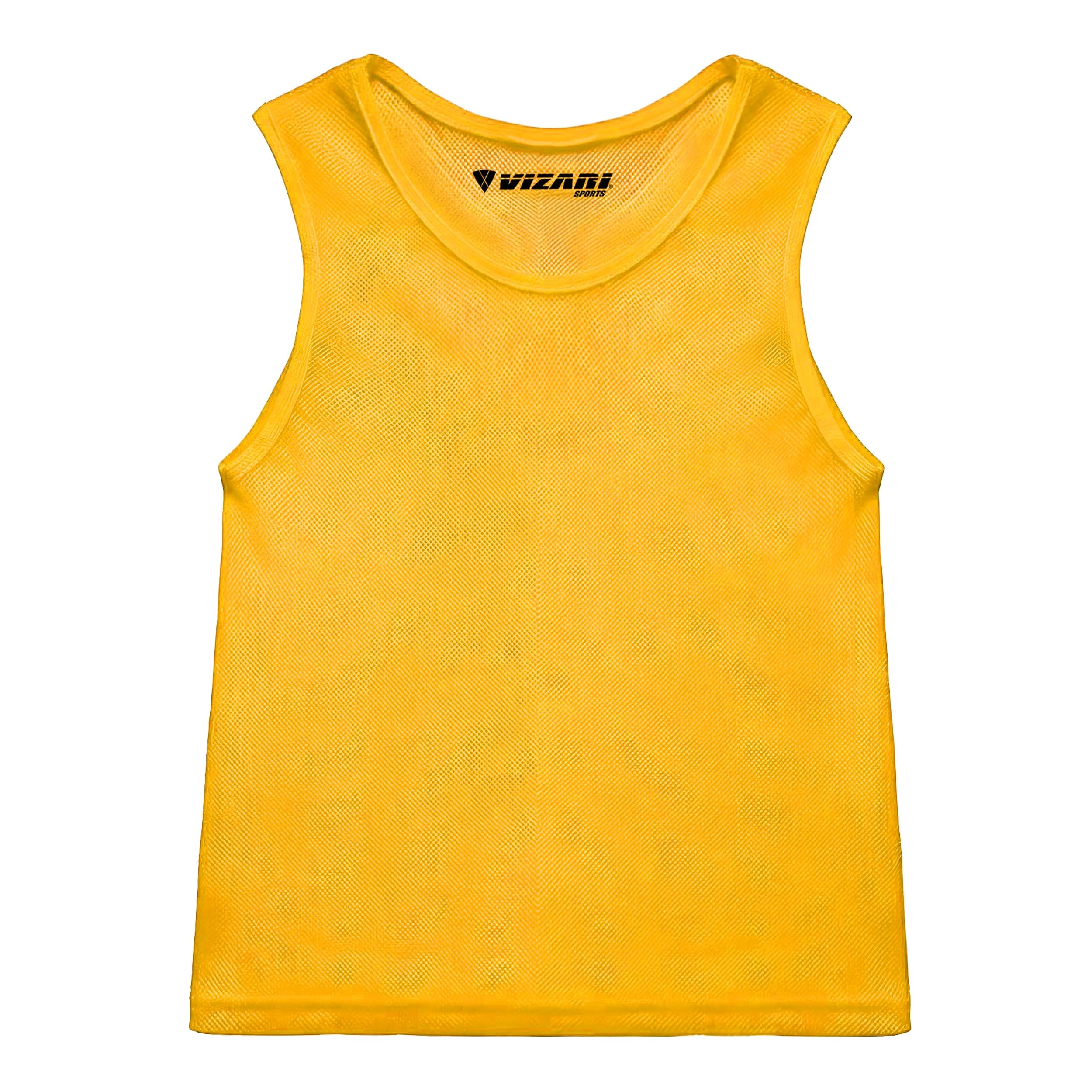 Vizari Mesh Sports Pinnies Pack of 1/12- Youth Scrimmage Vests for Soccer, Hockey, Basketball & Football