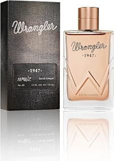 Wrangler 1947 Cologne for Men by Tru Western, 2.5oz, Cedarwood, Amber, Pink Pepper, Zesty Bergamot, Eucalyptus, & Ranch water Accord, Masculine Fragrance, Fresh Aromatics & Warm Resins