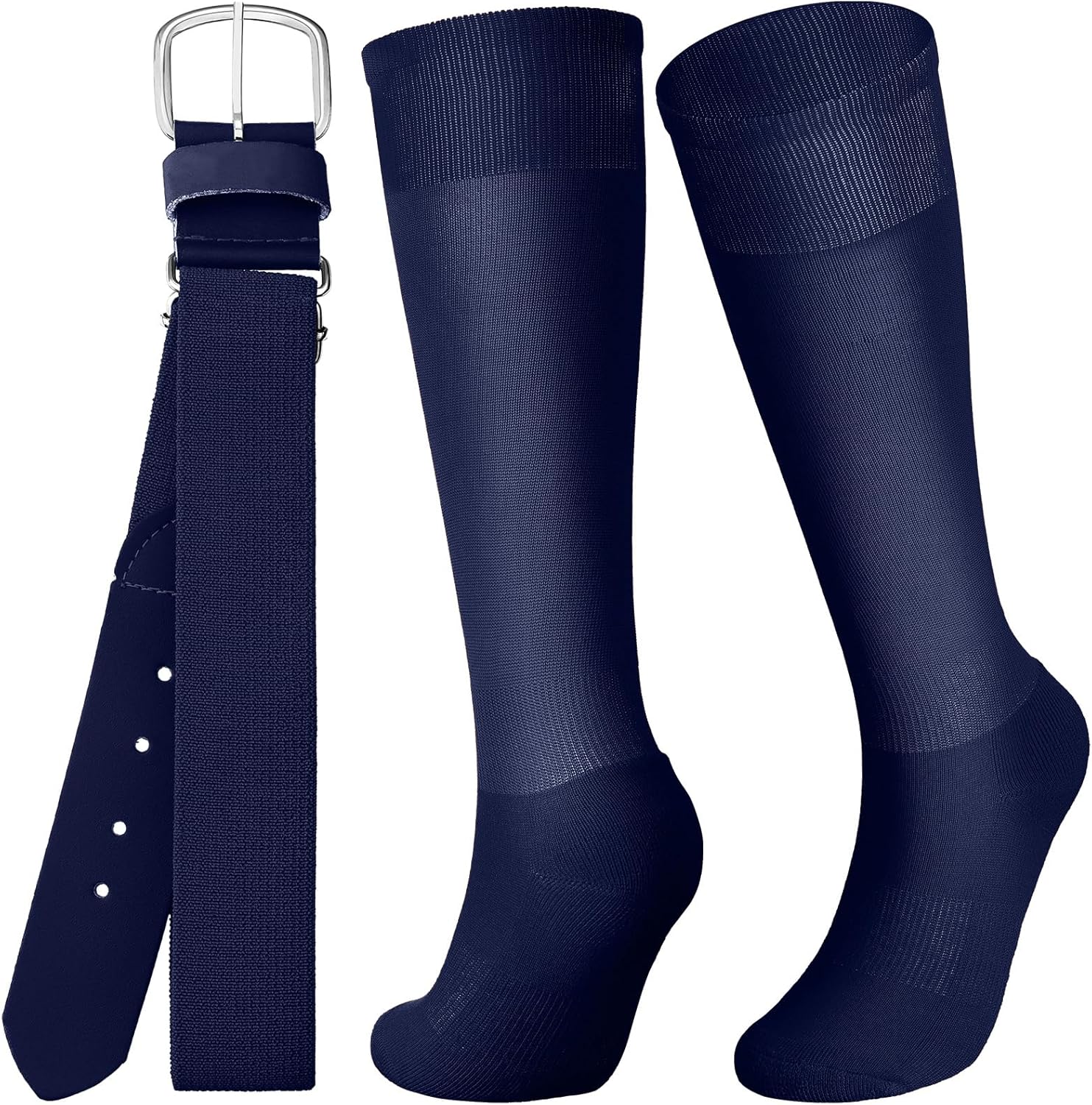 Zhanmai Baseball Belt and Socks Combo Adjustable Softball Socks and Belt Elastic for Youth Boys Girls, Adult